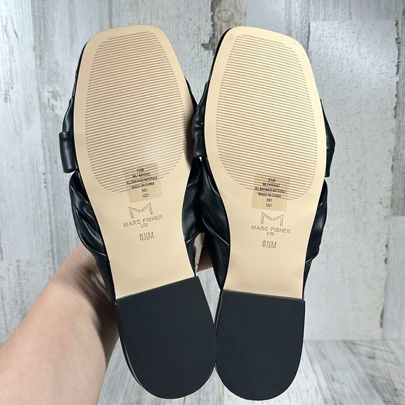 New Marc Fisher Farisa 3 Knot Square Toe Slide Sandal #639 - Picture 9 of 9